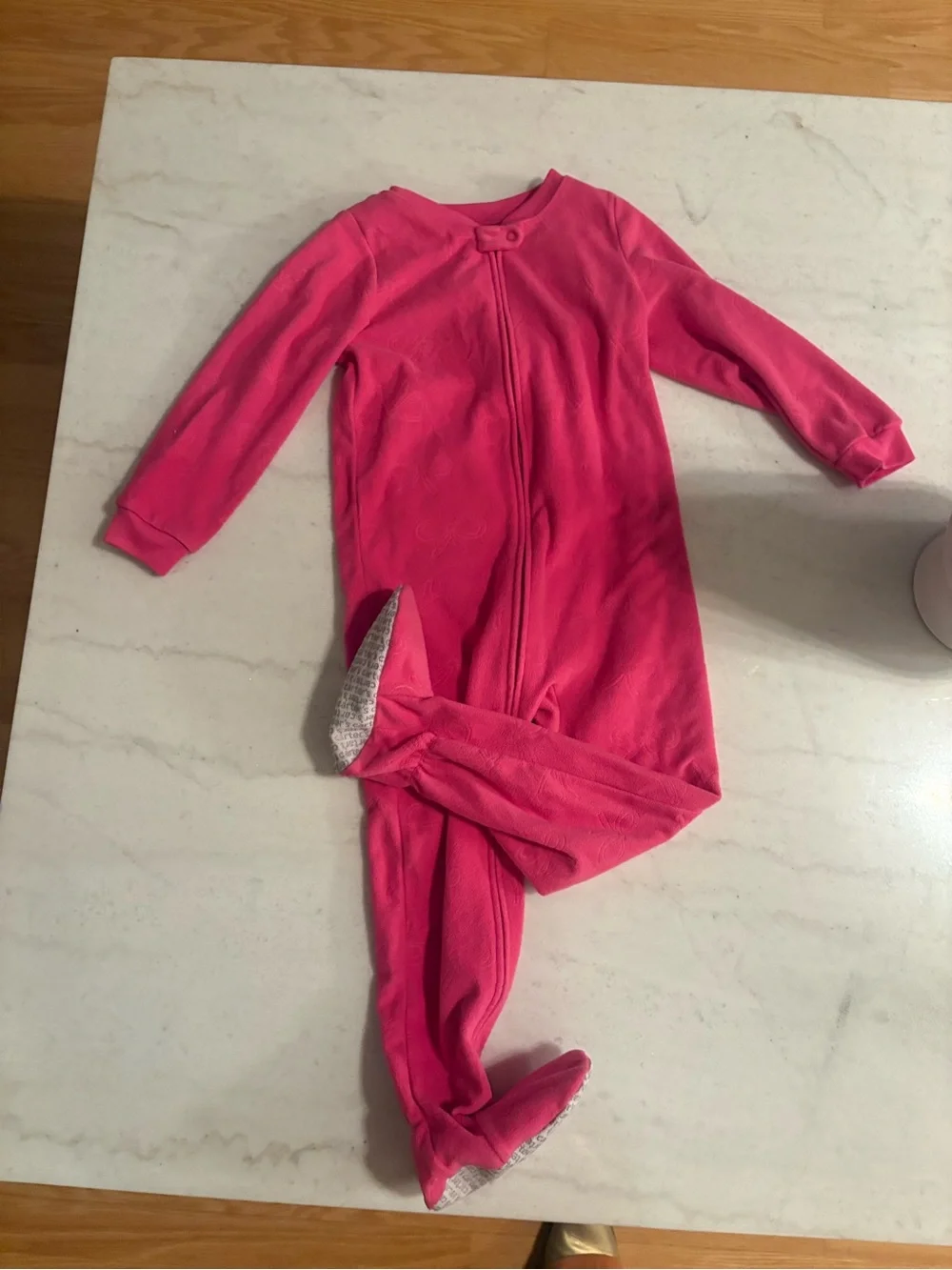 Carter's Bright Pink Footed One-Piece Pajamas